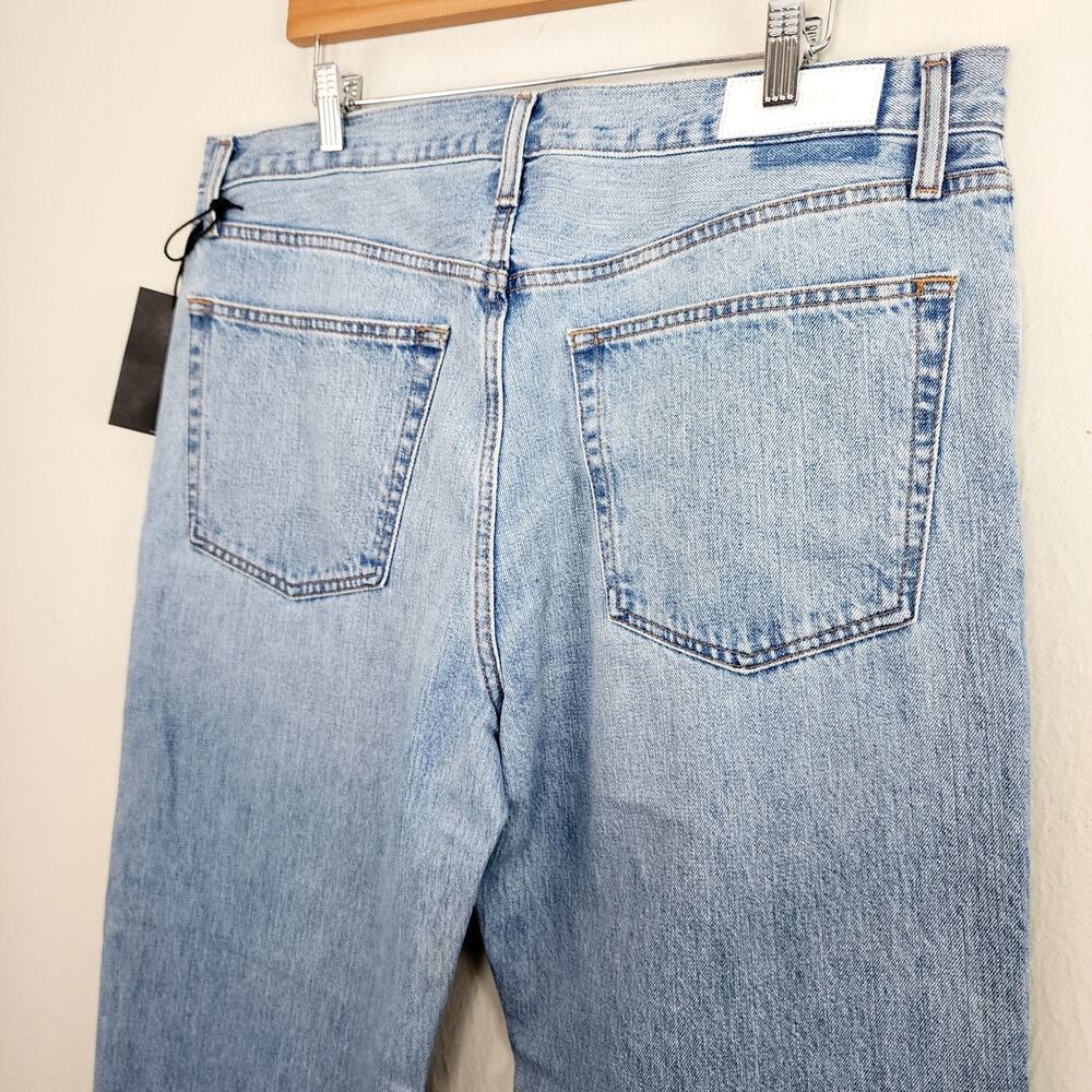 NWT RE/DONE 90s Loose Long Straight Leg Jeans Wasted Indigo Rigid Denim Size 30 - Picture 13 of 13